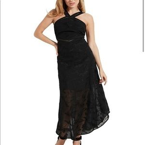 GUESS Adria Embroidered Midi Dress